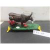 Image 1 : Case Top Coin Bank, Man Milking Cow, , Reproduction