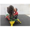 Image 3 : Case Top Coin Bank, Man Milking Cow, , Reproduction