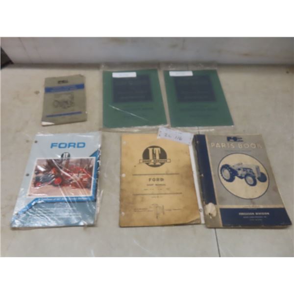 Six Manuals and Instruction Booklets Including Ford Tractor 1939–1947 and Ferguson Petrol Tractor
