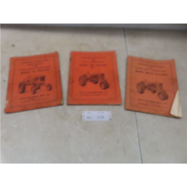 Three Allis-Chalmers Tractor Manuals for Models WD45 and B