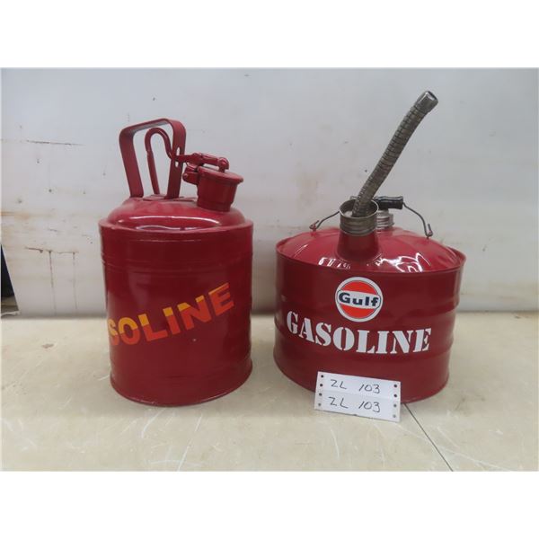 Two Metal Gas Containers