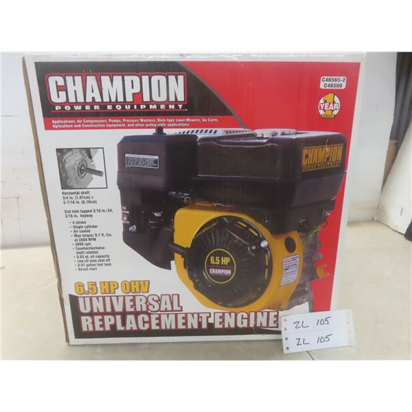 New Champion 6.5 HP OHV Universal Replacement Engine