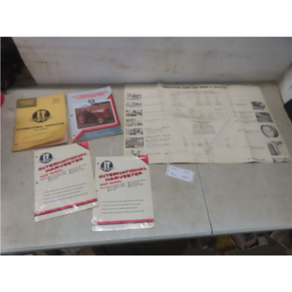 4 International Harvester Manuals & Lube Guide for Super A Tractor