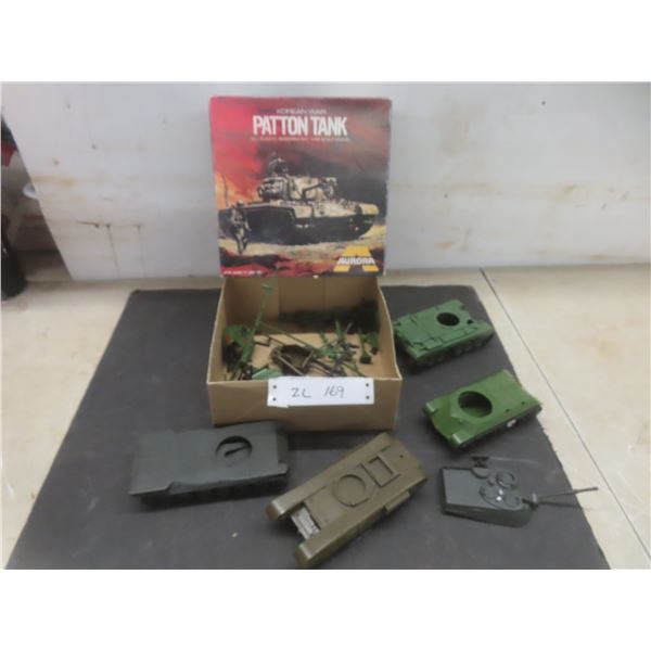 Aurora Korean War Patton Tank Model, 1/48 Scale, May Not Be Complete