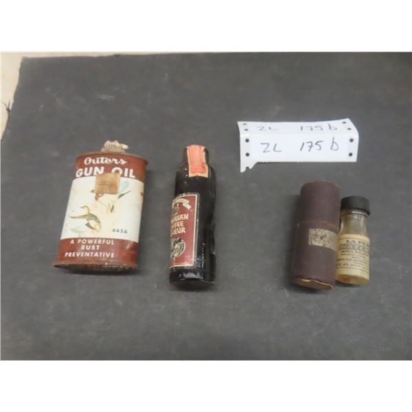 Outers Gun Oil Tin and La Perle Watch Oil With Product