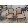 Image 1 : Two Leather and Wood Arm Chairs, Very Detailed