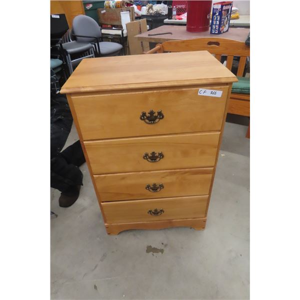 Dresser With Four Drawers, Maple, 37" x 25" x 16"