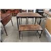 Image 1 : Modern Table With Two Chairs And Bench, 30" x 27 1/2" x 43"