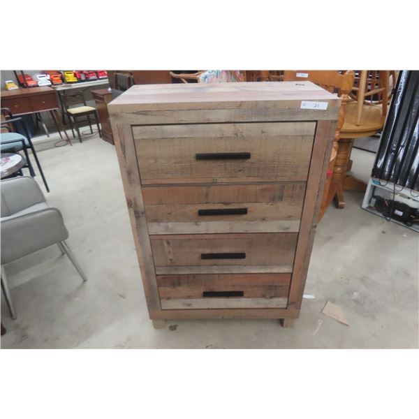 Modern Dresser With Four Drawers, Rustic Look, 47" x 31" x 16"
