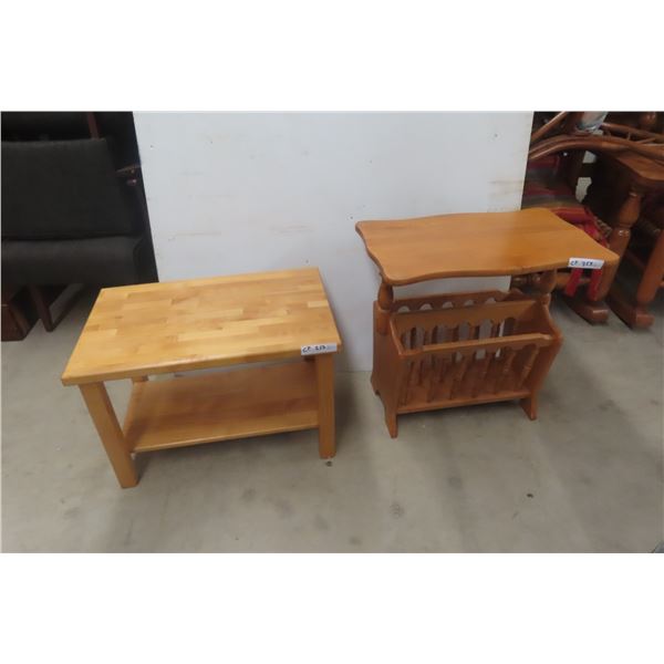 Occasional Table 23" x 24" x 14 1/2"and Magazine Rack