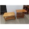 Image 1 : Occasional Table 23" x 24" x 14 1/2"and Magazine Rack
