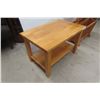 Image 3 : Occasional Table 23" x 24" x 14 1/2"and Magazine Rack