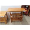 Image 5 : Occasional Table 23" x 24" x 14 1/2"and Magazine Rack