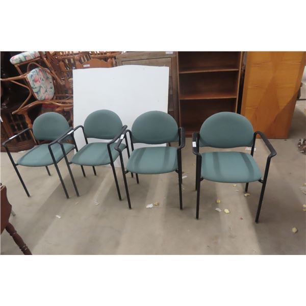 Four Waiting Room Arm Chairs, Stackable