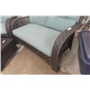 Image 5 : Five Piece Wicker Sunroom Or Patio Set  - 2 Chairs, Coffee Table and Ottaman
