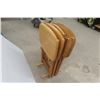 Image 5 : Four Folding Wooden TV Tables In Rack