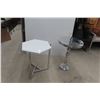 Image 1 : Modern Stand, 24" High, 18" Diameter And Chrome Stand, 27" High, 18" Diameter