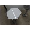 Image 3 : Modern Stand, 24" High, 18" Diameter And Chrome Stand, 27" High, 18" Diameter