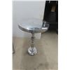 Image 4 : Modern Stand, 24" High, 18" Diameter And Chrome Stand, 27" High, 18" Diameter