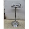 Image 1 : Vtg Chrome Standup Ashtray w/ Glass Ashtray