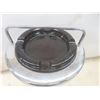 Image 5 : Vtg Chrome Standup Ashtray w/ Glass Ashtray