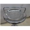 Image 6 : Vtg Chrome Standup Ashtray w/ Glass Ashtray