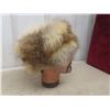 Image 2 : Festival Du Voyageur Lot Incl Real Fur Hat, Size Small, and Two Metis Sashes