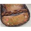 Image 11 : Vtg 1970s Boho Hippie Tooled/Painted Leather Purse w/ Real Fur Change Purse