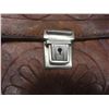 Image 3 : Vtg 1970s Boho Hippie Tooled/Painted Leather Purse w/ Real Fur Change Purse