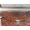 Image 4 : Vtg 1970s Boho Hippie Tooled/Painted Leather Purse w/ Real Fur Change Purse