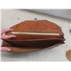 Image 6 : Vtg 1970s Boho Hippie Tooled/Painted Leather Purse w/ Real Fur Change Purse