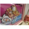 Image 3 : Vtg Garfield Lot Incl 3D Picture in Frame, Ornament in Box, Plush and Adult Large Sweatshirt