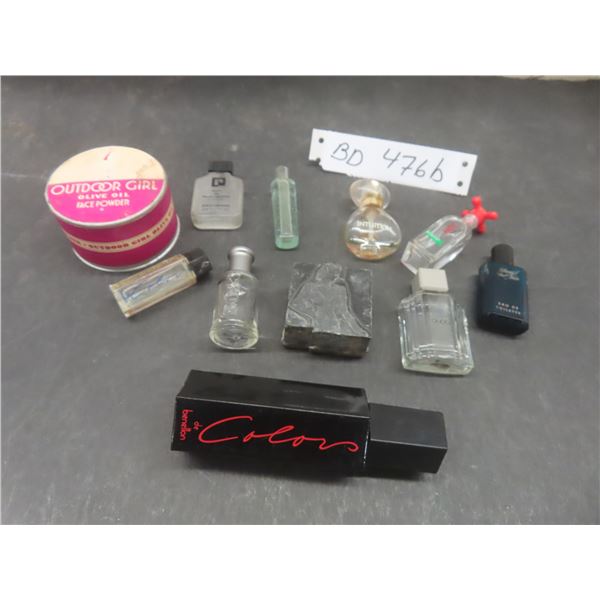 Vtg Lot of Mini/Sample Cologne/Perfume Bottles: Benetton, Hugo Boss, Gucci, Face Powder