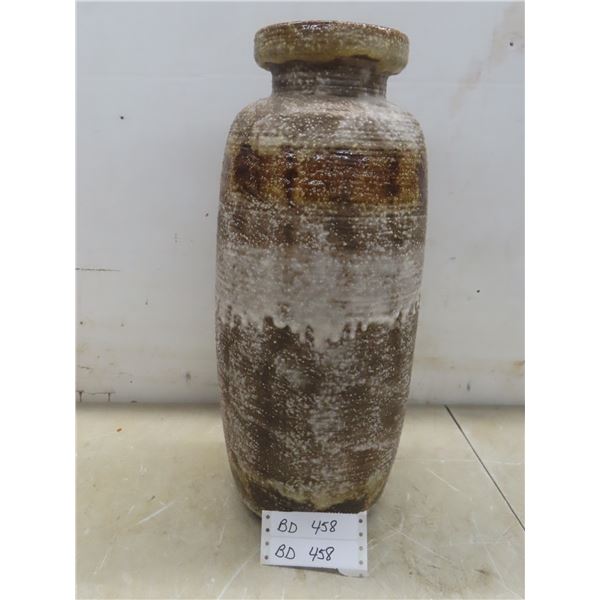 Rare Large 20 Inch Mid-Century Carstens Tonnieshof West German Lava Glaze Floor Vase