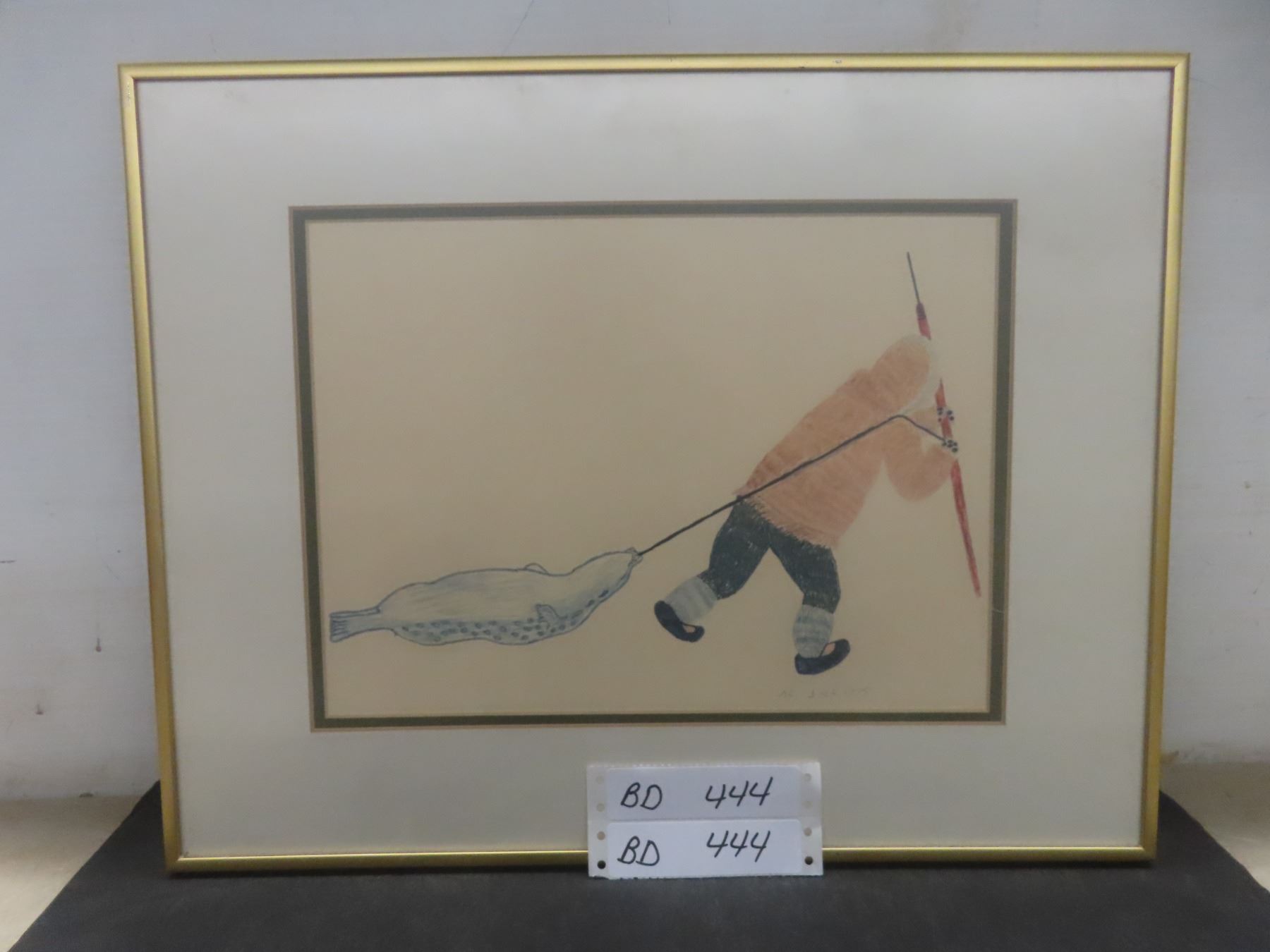 Peter Morgan Inuit Vtg First Nations Peter Morgan Pro Framed Print Hunter Bringing Home ...
