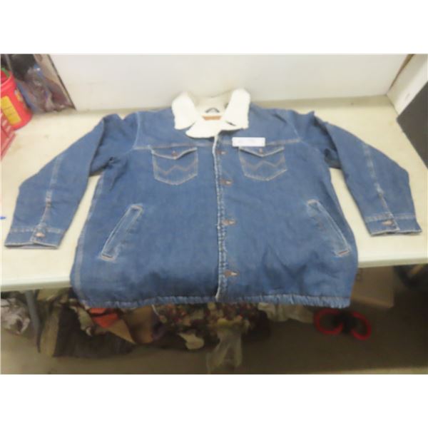 Marlboro Man Wrangler Sherpa Lined Denim Ranch Coat, Men’s XXL