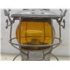 Image 3 : Antq CPR Railroad Lantern w/ Amber Glass, 10" High w/ Handle