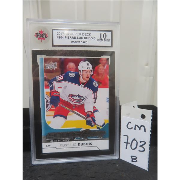 Graded Pierre-Luc Dubois Young Guns Rookie Card
