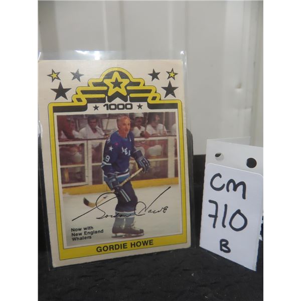 1977–78 Gordie Howe 1000 Goal Card