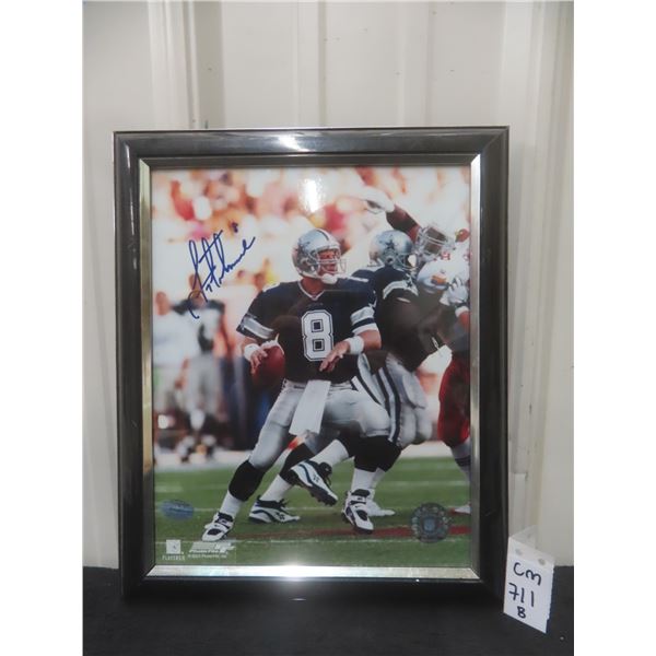 Signed Framed Troy Aikman Dallas Cowboys 8" x 10" Photo