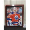 Image 1 : Signed Framed Cam Talbot Edmonton Oilers 8" x 10" Photo