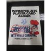 Image 1 : Multiple Signed Winnipeg Jets Player Cards w/ Album