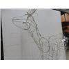 Image 6 : Light-Up Christmas Reindeer Decoration Measuring 47" x 31" (Wire Broken, Partial Lighting)