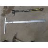 Image 7 : Pick Axe, Yardworks Axe, Aluminum 48" T-Square and Sledge