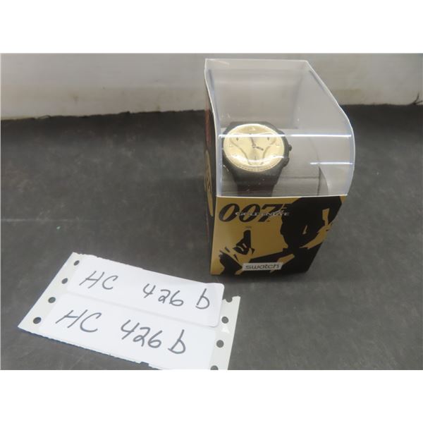 New Swatch 007 James Bond GoldenEye 40th Anniversary Collectible Watch