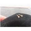 Image 2 : 14K Gold and Diamond Stud Earrings, Total Weight Approximately 0.30 Grams