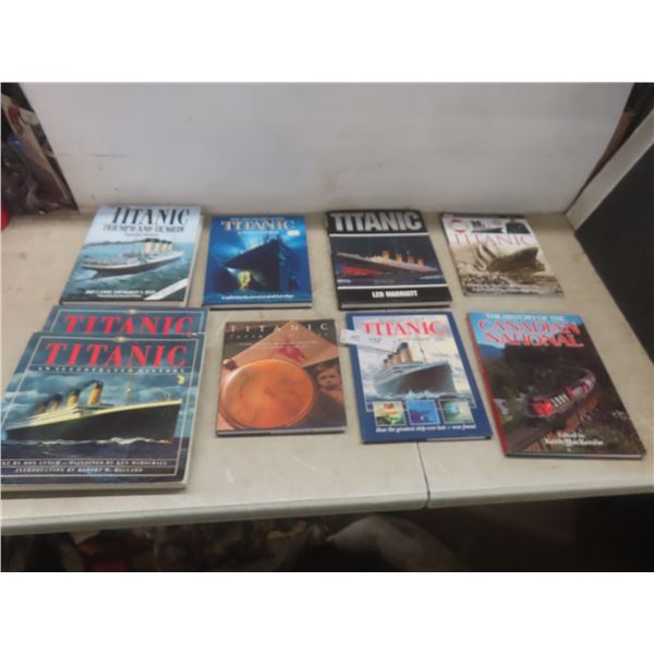 Nine Coffee Table Books Incl Titanic and History of the Canadian National