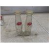 Image 13 : Two Custom Made Metal Sculptures, 11 1/2" and 6 1/2" Tall, and Four Shot Glasses