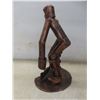 Image 6 : Two Custom Made Metal Sculptures, 11 1/2" and 6 1/2" Tall, and Four Shot Glasses