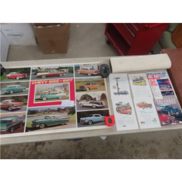 1955–1957 Chevy Lot w/ Magazines, Posters and Advertisements